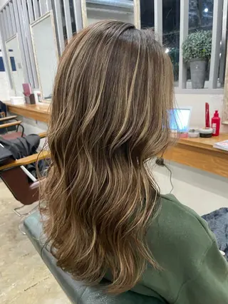 セミロング Sherry大国町所属・髪質改善×縮毛矯正 ×艶カラーNAOのヘアスタイル