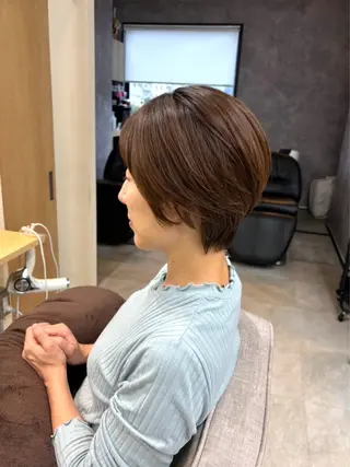 ショート カラー 桜木町2分/くびれ /ボブ/ナチュラルのヘアスタイル