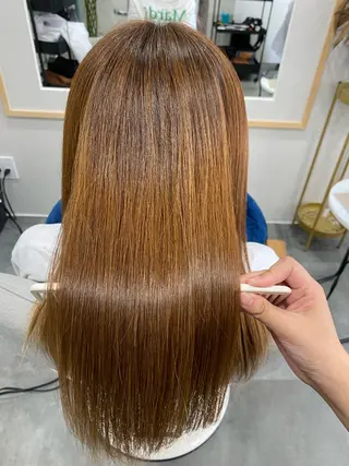 セミロング 【coco.】hair所属・カジカワサキ/髪質 改善/クロスパーマのヘアスタイル