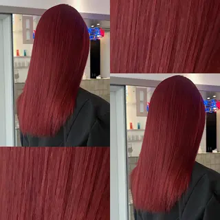 ミディアム カラー 🍒暖色✖️レイヤー ／Haruna🍒のヘアスタイル