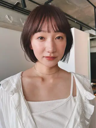 ショート カラー パーマ 🫧小顔×似合わせ× 透明感カラー🫧のヘアスタイル