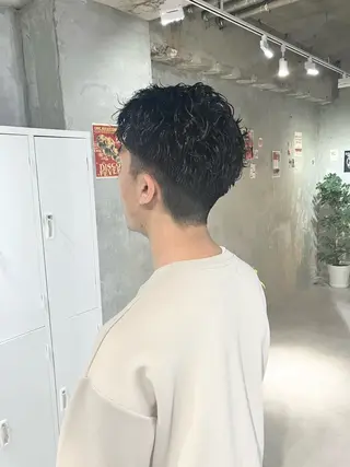 ショート パーマ メンズ door white hideのヘアスタイル