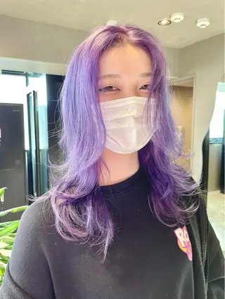 ロング カラー パーマ、ストパー モデル募集、ちはるのヘアスタイル