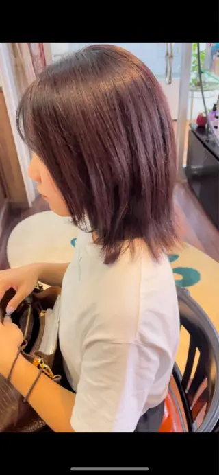 ミディアム カラー 福見 美保のヘアスタイル