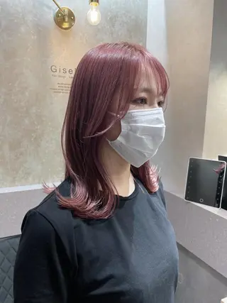 セミロング カラー _WHITE 天神店 YUMEKA🐻のヘアスタイル