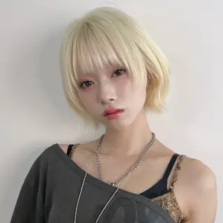 ショート カラー 韓国レイヤー×透明感 髪質改善　武田涼のヘアスタイル