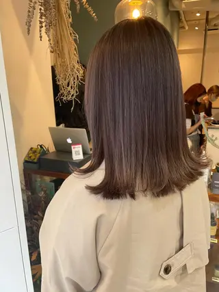セミロング カラー 中目黒🌼 🌼ハナのヘアスタイル