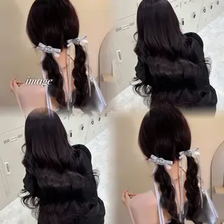 ロング カラー ガーリー♡女の子っぽ ヘア♡ピンクカラー♡のヘアスタイル
