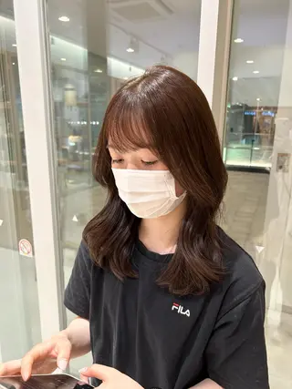カラー レイヤーカット🌙 堀江里菜のヘアスタイル