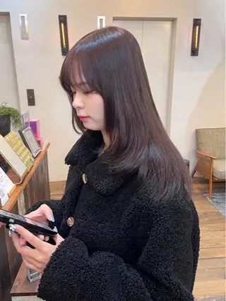 セミロング Belle 並木通り店所属・rena/ パーマ/カラーのヘアスタイル