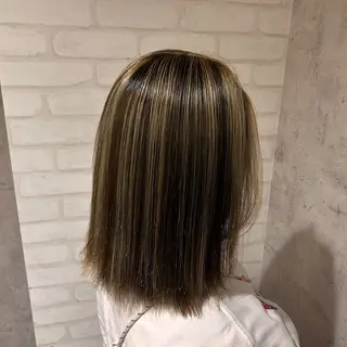 ミディアム カラー ブリーチ/アレンジ/ 19歳/新宿/アリルのヘアスタイル