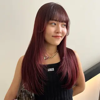 ロング カラー メンズパーマ/ メッシュ📍ユリのヘアスタイル