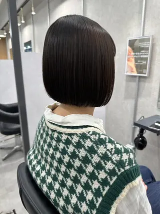 ショート ulu by dot.所属・かがみはやと 髪質改善/縮毛矯正のヘアスタイル