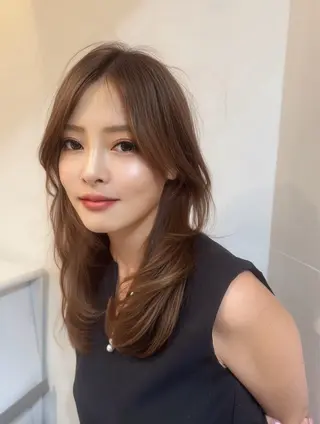 セミロング 表参道/レイヤー/ ABU🐦‍🔥のヘアスタイル