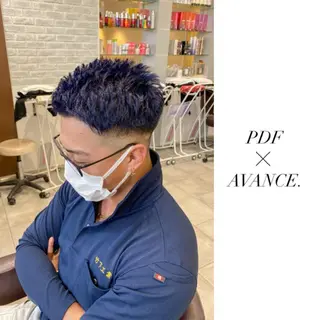 ショート カラー メンズ AVANCE.難波 店長 松元のヘアスタイル