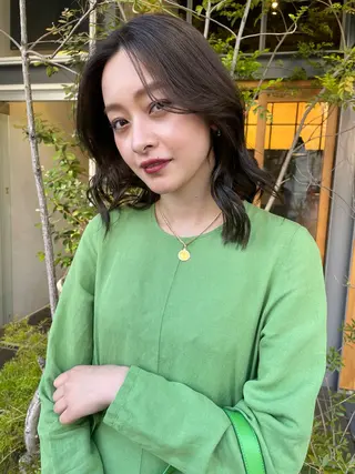 セミロング カラー 小岩 荘太のヘアスタイル
