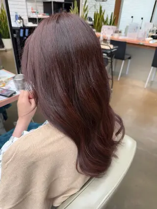 セミロング カラー たかしな けいなのヘアスタイル