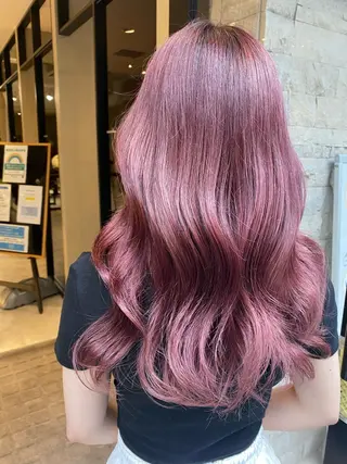 セミロング カラー ヘアアレンジ アンククロス渋谷【ANKH CROSS】所属・韓国ヘア┊︎レイヤー ┊︎haruka🌙のヘアスタイル