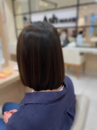 ミディアム カラー 森 瑠海のヘアスタイル