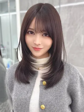 ミディアム カラー MAEUL luna所属・前髪顔周り/レイヤー 韓国/桔川恒のヘアスタイル