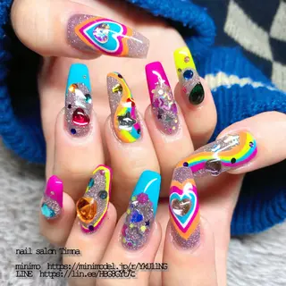 ロング NAILSALON 🍔Timna🍟のネイルデザイン