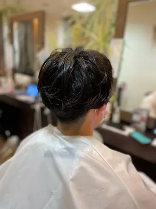 ミディアム パーマ メンズ メンズパーマ 赤司 泰樹のヘアスタイル