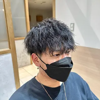 ショート メンズ Geniee horie所属・ともや 髪質改善縮毛矯正のヘアスタイル