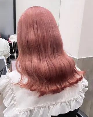 セミロング カラー 💗ガーリーヘア🎀 saki💗のヘアスタイル