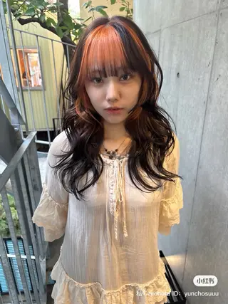 セミロング カラー yuuna/ ハッシュカット🎀のヘアスタイル