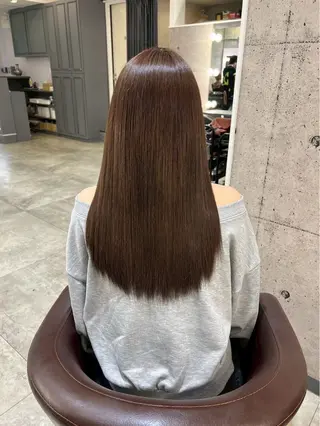 ロング ブリーチ、髪質改善 Noe心斎橋店のヘアスタイル