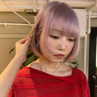 ショート カラー ボブハイトーン🦖 デザインMAMIのヘアスタイル