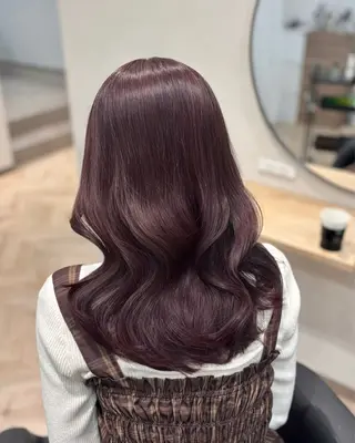 ロング カラー 𝒎𝒐𝒆🩰 名駅/ヘアメ/暖色♡のヘアスタイル