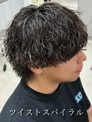 ショート パーマ メンズ 松井 生のヘアスタイル