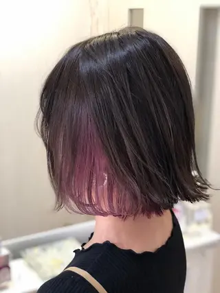 ショート カラー 前髪カット無料🎉 髪質改善✨影山湧市のヘアスタイル