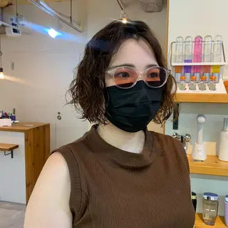 ショート パーマ AR.MARA hair  studio所属・ウェーブパーマ サトウヒカルのヘアスタイル