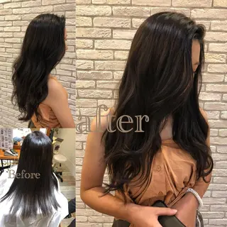ロング 美髪改善・ストレート 🌿エクステ/カンジのヘアスタイル