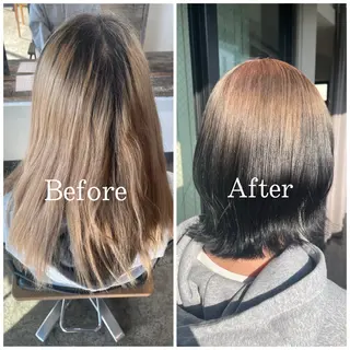 ミディアム カラー ムラ修正/ ハイトーン💖Riaのヘアスタイル