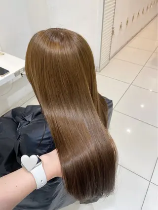 ロング カラー 🎀TEN🎀 オリーブベージュのヘアスタイル