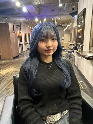 ロング カラー メンズカット/パーマ 艶カラーTAIGA︎のヘアスタイル