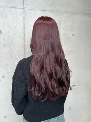 ロング カラー ヘアアレンジ 🍎艶モテカラー🍎 カリンのヘアスタイル