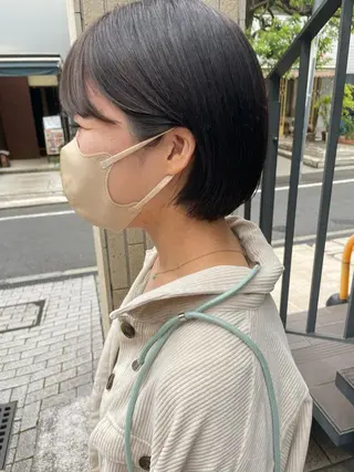 ショート カラー パーマ ヘアアレンジ 🪽艶感× hair ｜kazaneのヘアスタイル