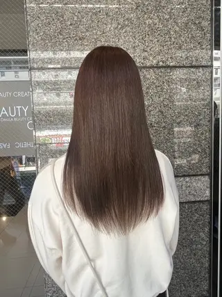 ロング 🫧オリーブカラー/ 酸性縮毛矯正銀座🫧のヘアスタイル