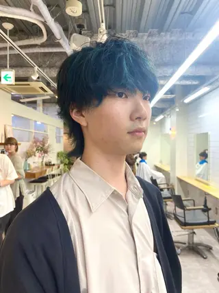 カラー メンズ シャドウパーマ/ 波巻パーマYu-Kiのヘアスタイル