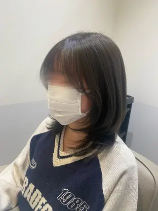 セミロング カラー 韓国ヘア・カラー 🩵SHIZUKUのヘアスタイル