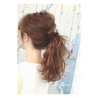 セミロング ロング ヘアアレンジ FRAME所属・FRAME/髪を育 てる/大人デザインのヘアスタイル