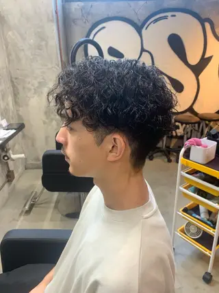 パーマ メンズ ⚡️メンズパーマ特化 mens支持◎/忠地のヘアスタイル