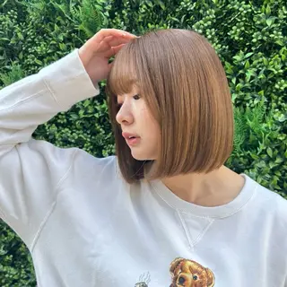 ミディアム クロスパーマ× 縮毛矯正🫧あゆみのヘアスタイル