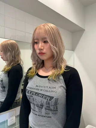 ロング カラー laff 新宿所属・ボブ/ケアパーマ/ レイヤー/縮毛矯正のヘアスタイル