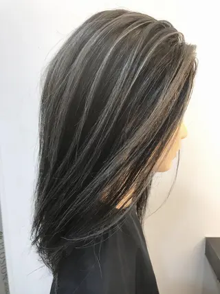 セミロング カラー 武田 清久のヘアスタイル