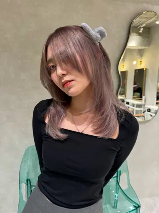 ミディアム 透明感/レイヤー カット🎀Maco.のヘアスタイル